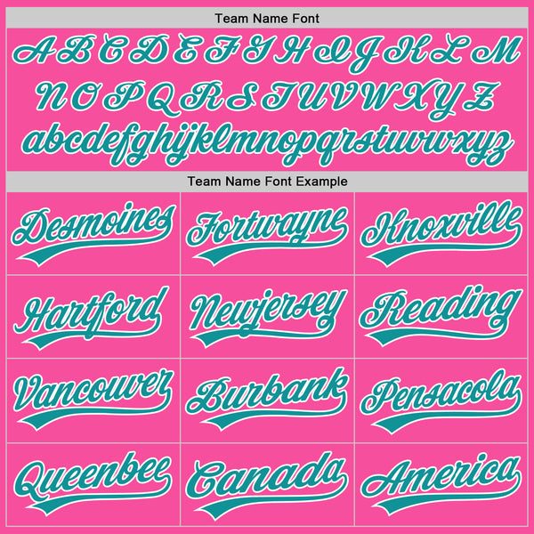 Cheap Custom Pink Teal-White Authentic Baseball Jersey Free Shipping –  CustomJerseysPro