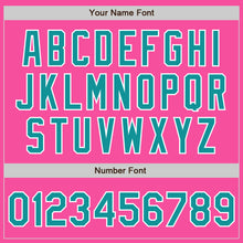 Load image into Gallery viewer, Custom Pink Teal-White Authentic Baseball Jersey
