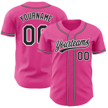 Laden Sie das Bild in den Galerie-Viewer, Custom Pink Black-White Authentic Baseball Jersey
