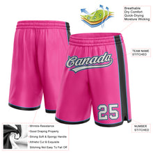 Laden Sie das Bild in den Galerie-Viewer, Custom Pink White Black-Light Blue Authentic Basketball Shorts
