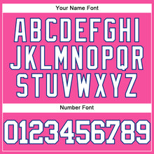 Load image into Gallery viewer, Custom Pink White-Royal Authentic Baseball Jersey
