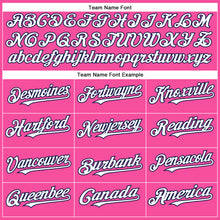 Load image into Gallery viewer, Custom Pink White-Navy Authentic Baseball Jersey
