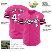 Laden Sie das Bild in den Galerie-Viewer, Custom Pink White-Black Authentic Baseball Jersey
