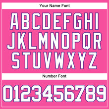Load image into Gallery viewer, Custom Pink White-Purple Authentic Baseball Jersey

