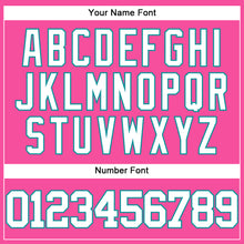 Load image into Gallery viewer, Custom Pink White-Teal Authentic Baseball Jersey
