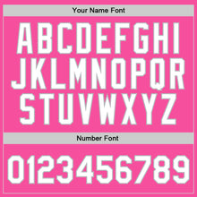Load image into Gallery viewer, Custom Pink White-Gray Authentic Throwback Basketball Jersey
