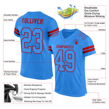Charger l&#39;image dans la galerie, Custom Powder Blue Powder Blue-Red Mesh Authentic Football Jersey
