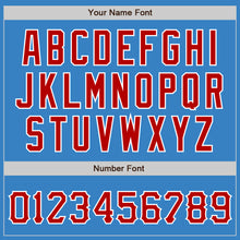 Load image into Gallery viewer, Custom Powder Blue Red-White Authentic Baseball Jersey
