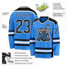 Charger l&#39;image dans la galerie, Custom Powder Blue Black-White Hockey Jersey
