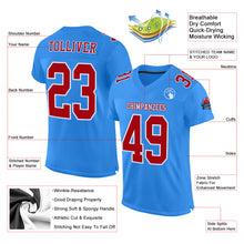 Laden Sie das Bild in den Galerie-Viewer, Custom Powder Blue Red-White Mesh Authentic Football Jersey
