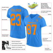 Laden Sie das Bild in den Galerie-Viewer, Custom Powder Blue Bay Orange Mesh Authentic Football Jersey
