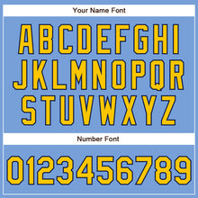 Загрузить изображение в средство просмотра галереи, Custom Powder Blue Yellow-Navy Authentic Baseball Jersey
