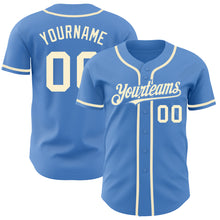 Load image into Gallery viewer, Custom Powder Blue Cream Authentic Baseball Jersey
