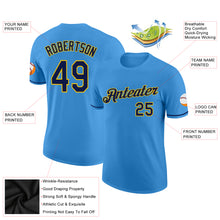 Load image into Gallery viewer, Custom Powder Blue Navy-Yellow Performance T-Shirt
