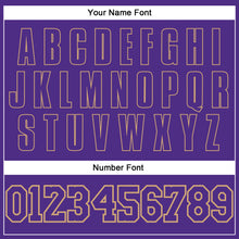 Load image into Gallery viewer, Custom Purple Purple-Old Gold Authentic Throwback Basketball Jersey
