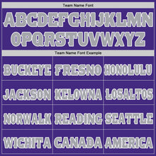Laden Sie das Bild in den Galerie-Viewer, Custom Purple White-Gray Mesh Authentic Football Jersey
