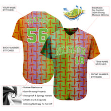 Load image into Gallery viewer, Custom Purple Neon Green-White 3D Pattern Design Authentic Baseball Jersey
