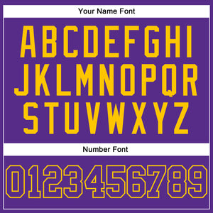Custom Purple Purple-Gold Authentic Sleeveless Baseball Jersey