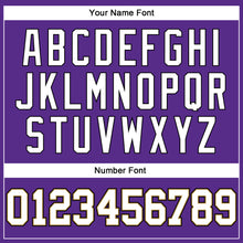 Load image into Gallery viewer, Custom Purple White-Old Gold Authentic Sleeveless Baseball Jersey
