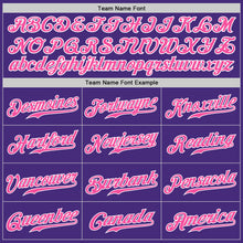 Charger l&#39;image dans la galerie, Custom Purple Pink-White Authentic Baseball Jersey
