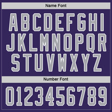 Загрузить изображение в средство просмотра галереи, Custom Purple Gray-White Hockey Jersey

