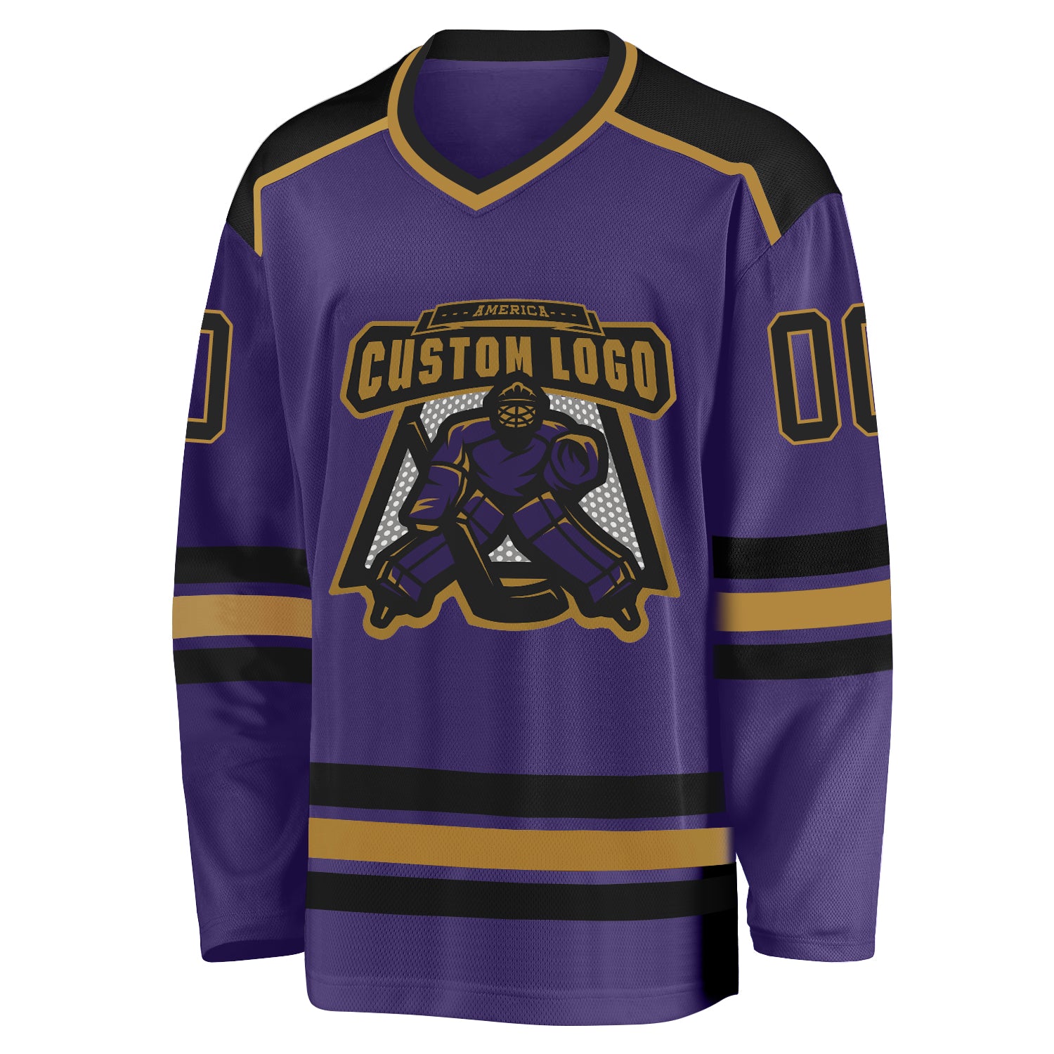 Cheap Custom Purple Black-Old Gold Hockey Jersey Free Shipping –  CustomJerseysPro