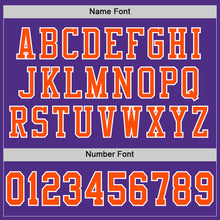 Laden Sie das Bild in den Galerie-Viewer, Custom Purple Orange-White Mesh Authentic Football Jersey
