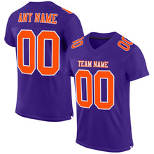 Laden Sie das Bild in den Galerie-Viewer, Custom Purple Orange-White Mesh Authentic Football Jersey
