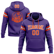 Laden Sie das Bild in den Galerie-Viewer, Custom Stitched Purple Orange-White Football Pullover Sweatshirt Hoodie
