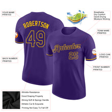 Load image into Gallery viewer, Custom Purple Purple-Gold Performance T-Shirt
