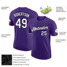 Laden Sie das Bild in den Galerie-Viewer, Custom Purple White-Black Performance T-Shirt
