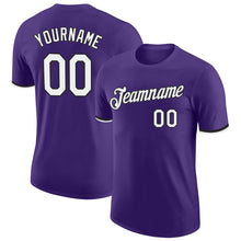 Laden Sie das Bild in den Galerie-Viewer, Custom Purple White-Black Performance T-Shirt
