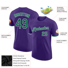 Laden Sie das Bild in den Galerie-Viewer, Custom Purple Kelly Green-White Performance T-Shirt
