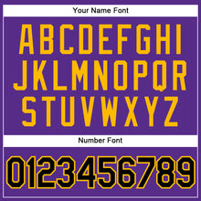 Charger l&#39;image dans la galerie, Custom Purple Black-Gold Authentic Throwback Basketball Jersey
