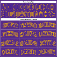 Загрузить изображение в средство просмотра галереи, Custom Purple Purple-Gold Authentic Throwback Basketball Jersey
