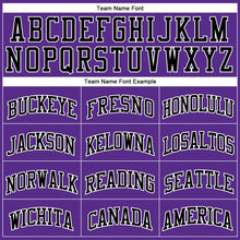 Загрузить изображение в средство просмотра галереи, Custom Purple Black-White Authentic Throwback Basketball Jersey
