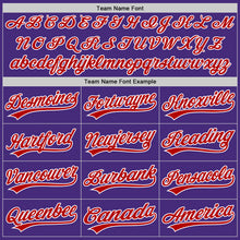 Load image into Gallery viewer, Custom Purple Red-White Authentic Baseball Jersey
