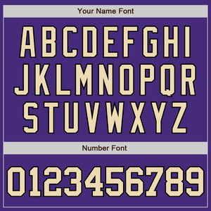 Custom Purple City Cream-Black Authentic Baseball Jersey