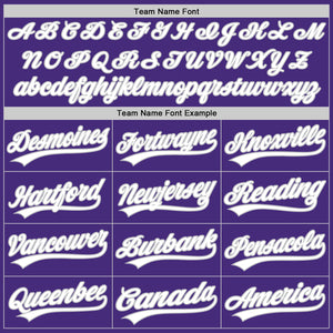 Custom Purple White-Gray Authentic Baseball Jersey