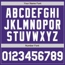 Load image into Gallery viewer, Custom Purple White-Gray Authentic Baseball Jersey
