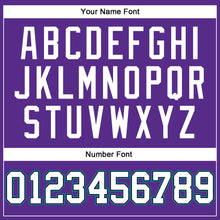Загрузить изображение в средство просмотра галереи, Custom Purple White Black-Teal Authentic Throwback Basketball Jersey
