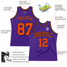 Laden Sie das Bild in den Galerie-Viewer, Custom Purple Orange-Black Authentic Throwback Basketball Jersey
