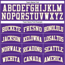 Загрузить изображение в средство просмотра галереи, Custom Purple White-Old Gold Authentic Throwback Basketball Jersey
