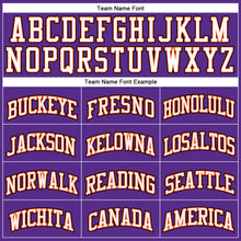 Загрузить изображение в средство просмотра галереи, Custom Purple White Orange-Black Authentic Throwback Basketball Jersey
