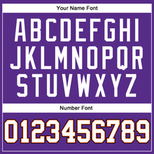 Загрузить изображение в средство просмотра галереи, Custom Purple White Orange-Black Authentic Throwback Basketball Jersey
