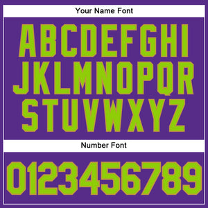 Custom Purple Neon Green-Old Gold Authentic Baseball Jersey