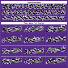 Load image into Gallery viewer, Custom Purple Black-Gold Authentic Baseball Jersey
