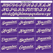 Load image into Gallery viewer, Custom Purple Cream Authentic Baseball Jersey
