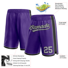 Laden Sie das Bild in den Galerie-Viewer, Custom Purple Gray-White Authentic Basketball Shorts
