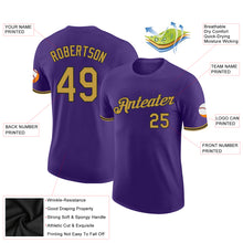 Laden Sie das Bild in den Galerie-Viewer, Custom Purple Old Gold-Black Performance T-Shirt
